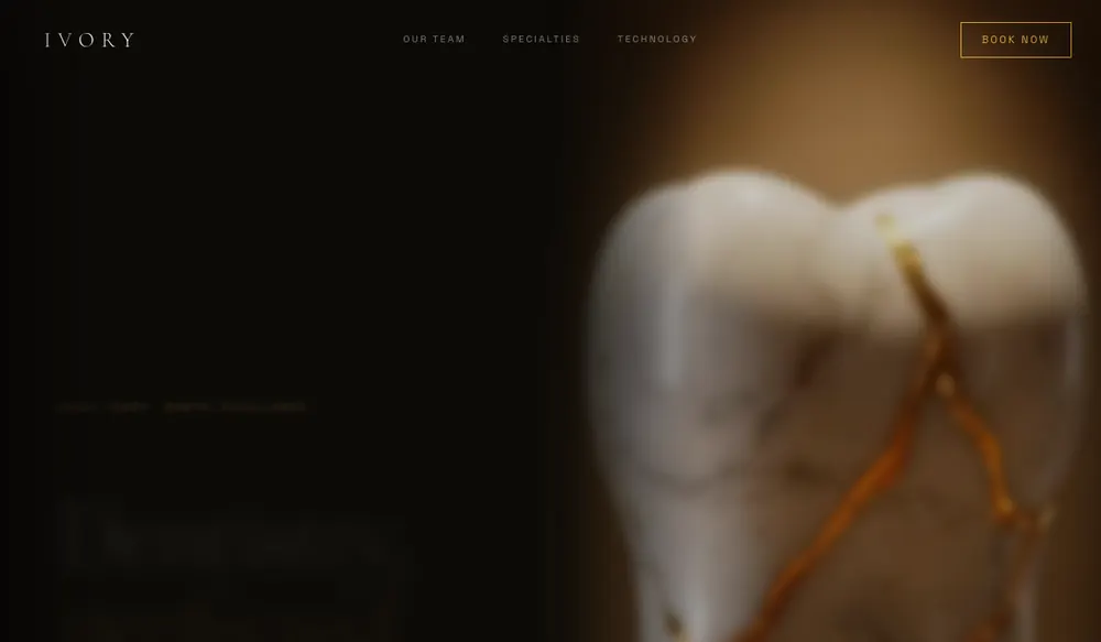 IVORY website homepage